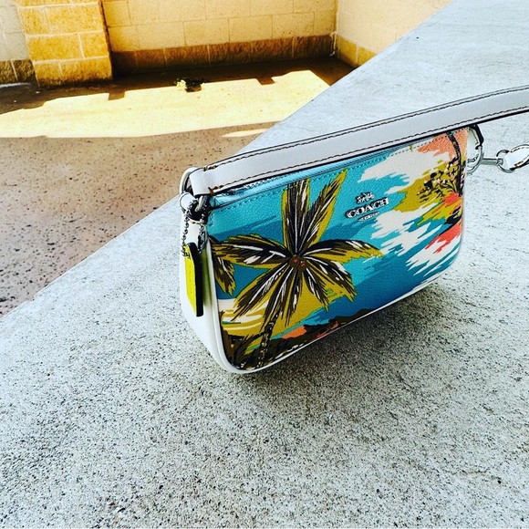 Coach Hawaiian Palm tree print canvas crossbody shoulder bag & wallet NWT - Picture 10 of 10